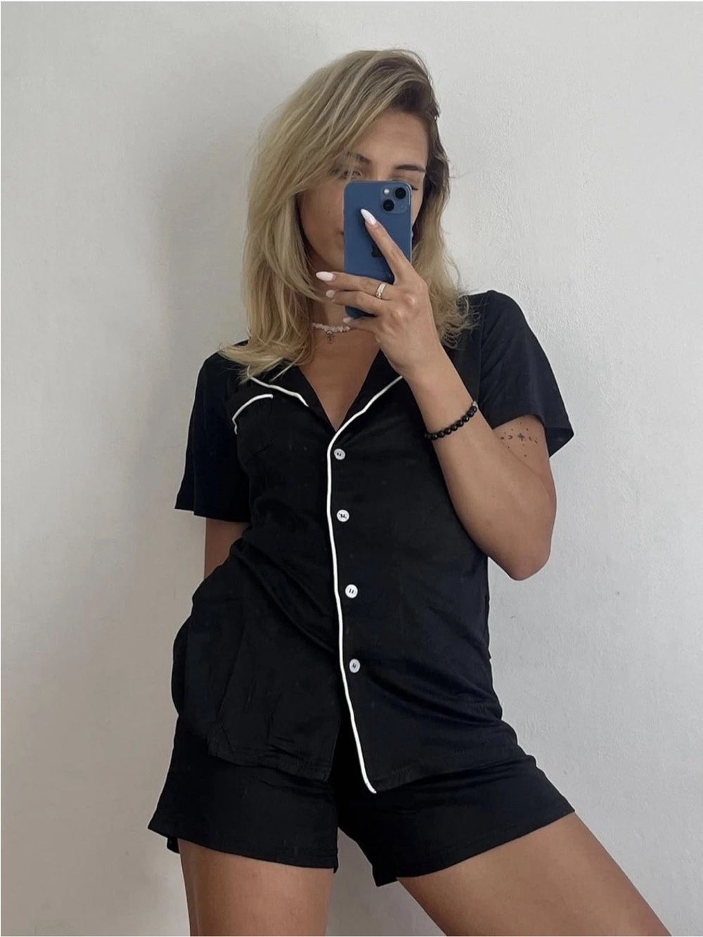 Ekouaer button down Pajamas Set NWT